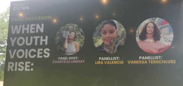 "We can be 'negative' and also hopeful" (about climate, nature and the planet) says Vanessa...